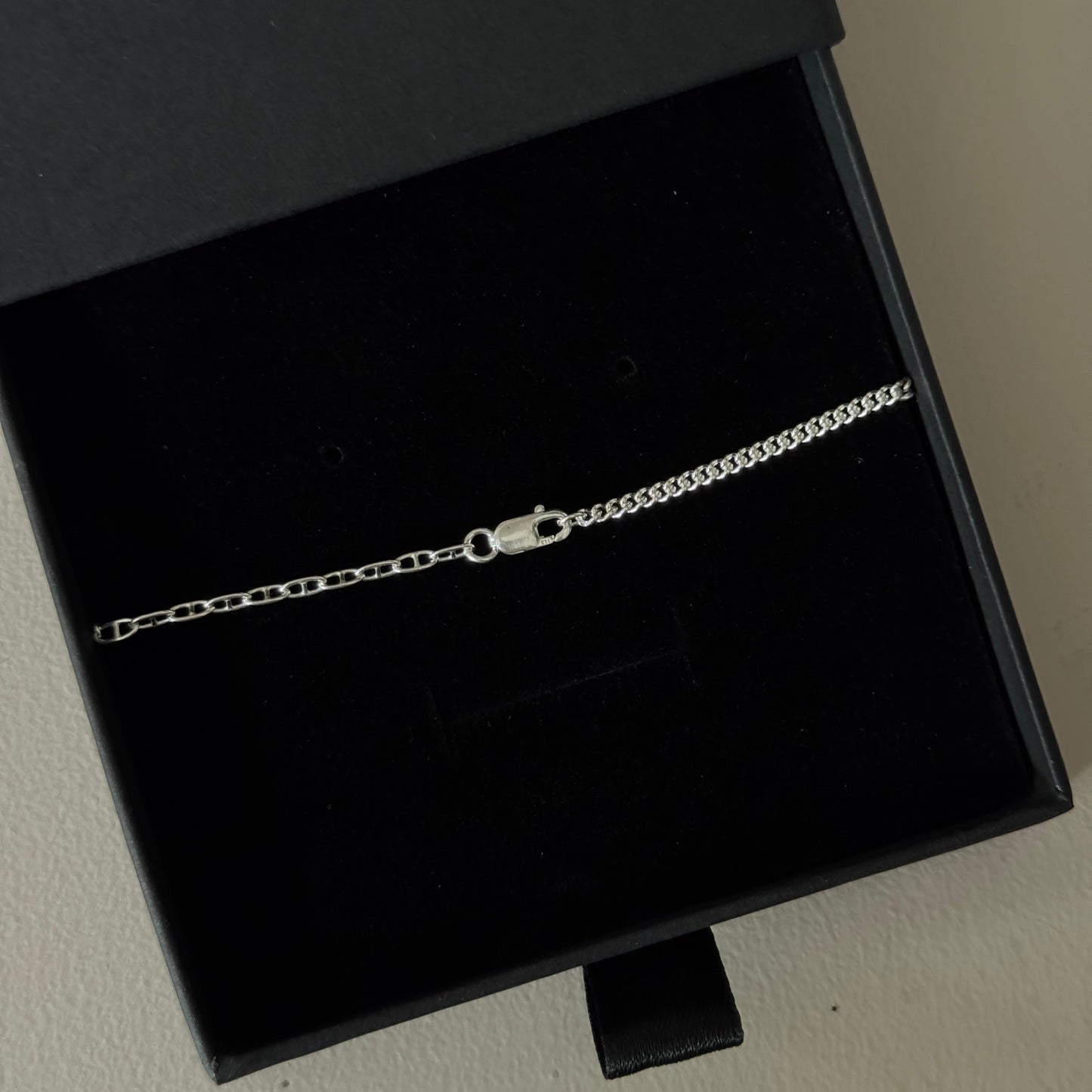 Sterling Silver Coloured Beaded Anklet