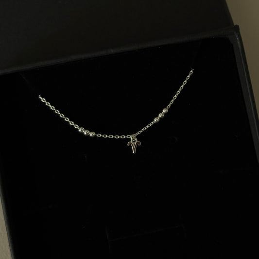 Sterling Silver Zodiac Charm Chain Necklace
