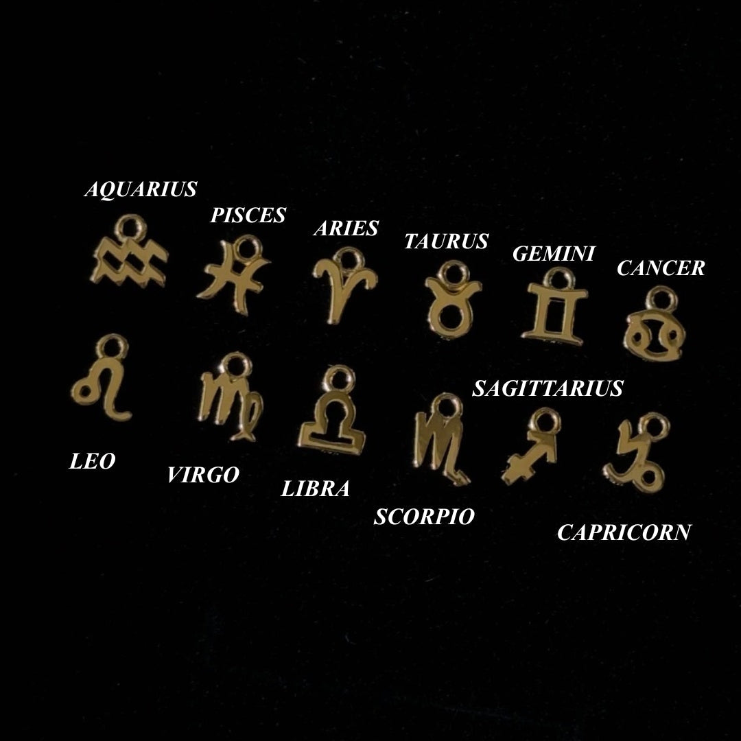 Gold Vermeil Zodiac Charm with Gold Filled Chain Anklet