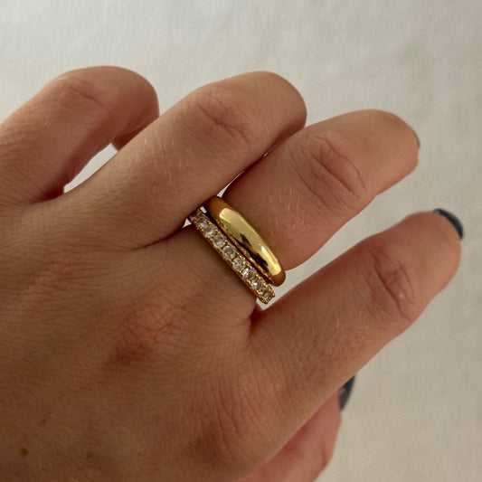 Crystal Bold Stacking Ring