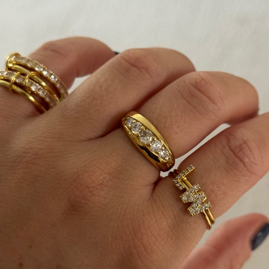 Crystal Inlay Ring