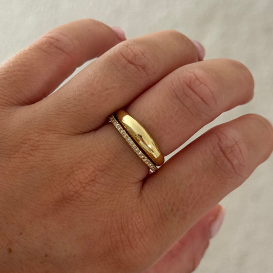 Crystal Thin Stacking Ring